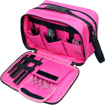 Kassaki Pro Hairdressing Tool Carry Hair Equipment Salon Storage Travel Bag Case Pink