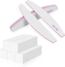 FRIUSATE 10 pieces White Nail Buffer Block with Nail Files Nail File Sanding Blocks Smoothing Shaping and Buffing for Natural Acrylic and Gel Nails