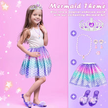 INSPIMYST Princess Dress Up Shoes, Princess Costume for Girls Toys Pretend Jewelry Accessories for 3 4 5 6 Aged Girls Birthday Halloween Gifts