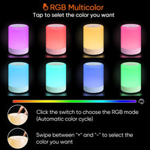 SOLIDEE Night Light,Rechargeable LED Table Lamp,Touch Bedside Lamps,Dimmable Warm White Night Light with RGB Colour Changing Smart Portable Desk Lamp for KidsBabyBedroomCampingNurseryOffice