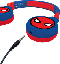 LEXIBOOK HPBT010SP Spiderman 2-in-1 Bluetooth Headphones Stereo Wireless Wired, Kids Safe for Boys Girls, Foldable, Adjustable, red/Blue, Black, Spider-Man