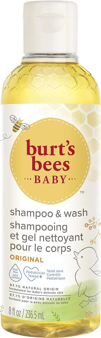 Burts Bees Baby Shampoo & Body Wash, Gentle Baby Wash For Daily Care, Tear-Free And Paediatrician-Tested, 236.5 ml