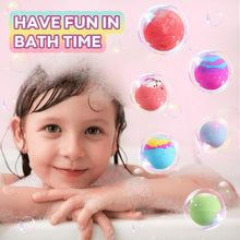 MeCids Bath Bombs for Kids with Surprise Toy Inside, 6 Pack Organic Bath Bomb with Bracelets and Rings, Bubble Bath Bombs Ball Kit for Kids Girls Birthday Christmas