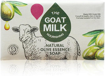 Goats Milk Soap - Natural Body Soap Bar - Goat Milk Soap for Face with Olive Essence - Moisture Hydrate Smooth Tender - Lock Water Reduce Dryness Dullness - Refresh Skin Elasticity Mild Cleanse Pore