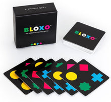 Bloxo - Travel Card Game  Kids, Adults and Families  Perfect for Holidays and Camping  Age 4+  2-4 Players  10-20 minutes playing time or Present