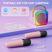 Karaoke Machine 2 Microphones, Toys for 3-10 Year Old Girl Gifts for 3-10 Year Olds Girls Toys Age 3-10, Mini Karaoke Machine Kids Microphone for Kids Karaoke Machines for Girls Birthday Presents