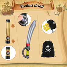 Fuyamp 8 Pieces Pirate Costume Accessories, Pirate Fancy Dress Costume Accessory Set, Halloween Caribbean Pirate Fancy Dress Up Costume Party Cosplay Toy Prop Accessory for Boys Girls