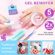 Gel Nail Polish Remover, Gel Polish Remover - Quick & Easy Remove in 3-5 mins, Gel Remover with Gel Polish Scraper and Nail File, No Damage To Nails (2 Pack)