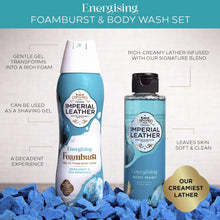 Imperial Leather Foamburst Energising Body Wash, Bergamot & Sea Minerals, Luxurious Foam Lather, Gentle Skin Care, Bulk Buy, Pack of 6 x 200ml