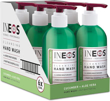 INEOS - Liquid Hand Soap - Moisturising - Handwash with Cucumber & Aloe Vera - 6 Bottles x 250ml