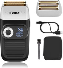 Kemei Foil Shaver for Men Electric Razor with Bald Trimming Cordless Electric Shavers with LED Display