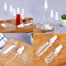 50ml Small Spray Bottle Empty Clear Fine Mist Spray Bottles Plastic Travel Atomiser Bottle Set Refillable Liquid Containers with 1pcs Funnels and 24pcs Labels for Make-up Cosmetic Hair 6PCS