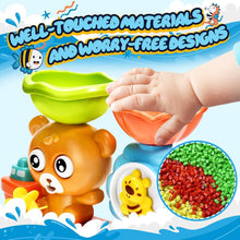 Jovicos Baby Bath Toys, Bear Bathtub Toy for Toddlers 1-3, Kids Water Toys for Waterfall Shower Toys Game, Bath Time Baby Toy for 1 2 3+ Year Old Boy Girl Toddler Gift Toys Set