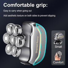 Head Shavers for Men Bald Head Shaver LED Cordless Rechargeable Electric Shavers with 5 Replaceable Grooming Shaving Heads IPX7 Waterproof Grooming Kit with Beard Clippers Nose Trimmer