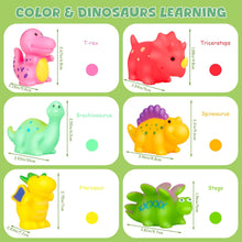 Jovicos No Hole No Mould Baby Bath Toys - 6PCS Dinosaurs Bath Toys For 1 Year Old Mould Free Bath Toys for 1 2 3 4 Year Old Boys Toddler Kids Swimming Pool Toys