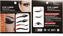 kilofly 8 Sets Temporary Eye Tattoo Makeup Transfer Stickers Crystal Gem Liners