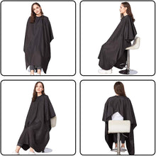 Hair Dressers Cape - Black Lining Fabric Barbers Hair Dressing Gowns 140 x 120 cm Full Length with a Hook to Protect Clothes - Professional Unisex Barber Cape for Salon, Home and Barbers