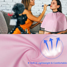 Noverlife Pink Makeup Cape, Shortie Comb-Out Beard Shaving Cape, Beauty Salon Styling Bib for Client, Barber Shop Shampoo Cloth Makeover Shawl for Cosmetic Artist Beautician Hairdresser