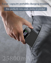 Power Bank 25800mAh Fast Charging Built-in 2 cables, 22.5W Portable Charger, Portable USB C Power bank Battery Pack with LCD Display Powerbank for Smartphones Tablets and More