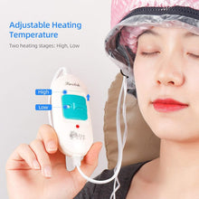 Hair Steamer Cap Electric Thermal Hair Steamer Cap for Hair SPA Waterproof Deep Conditioning Thermal Heat Hat with Heater with 2 Mode Temperature Control for Hair Nourishing Moisture Care (Pink)