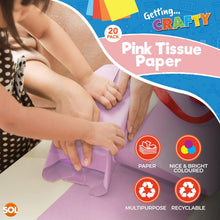 SOL 20pk Pink Tissue Paper Sheets for Wrapping Gifts 66x50cm  Valentine Gift Wrap for Birthdays & Weddings  Soft Craft Paper for Packaging, Hampers & Arts  Lightweight & Easy to Fold