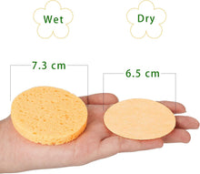 50-Count Compressed Facial Sponges, GAINWELL Cellulose Facial Sponges, 100% Natural Cosmetic Spa Sponges for Facial Cleansing, Exfoliating Mask, Makeup Removal