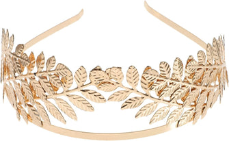 minkissy Leaves Headband Greek Crown Goddess Headdress Roman Headpiece Cosplay Hair Accessories For Women Girls Golden