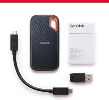 SanDisk 2TB Extreme Portable SSD external drive, up to 1050 MB/s, read, 1,000MB/s write, external SSD, USB-C, solid state drive, IP65 rated for dust and water resistance, Black