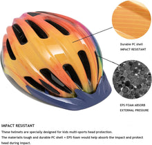 Kids Bike Helmet, Bike Helmets for Kids with Light and Visor for Boys Girls Bike Helmet Kids Cycle Helmet Kids Childrens Bike Helmet Bicycle Cycling Helmet Kids (50-57CM)