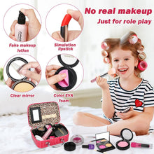 INSPIMYST Pretend Makeup Toy Set - 22 PCS Safe Non-Toxic Fake Make Up Set Cosmetic Beauty Kit Role Play Gift for Little Girls Kids Children Age 3 4 5