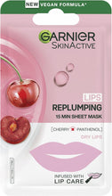 Garnier SkinActive Moisture Bomb Cherry Lip Mask, Enriched With Cherry & Panthenol, Lip Mask For Dry Lips, Nourish & Smooth Lips In 15 Minutes, Vegan Tissue