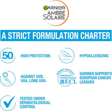 Garnier Ambre Solaire Sun Protection Over Makeup, Non-Greasy + Lightweight, With Hyaluronic Acid, Protection Mist SPF50, Super UV, 75ml