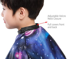 Kids Haircut Barber Cape Cover for Hair Cutting,Styling and Shampoo - Space Starry Sky Printing