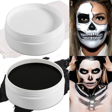 DE'LANCI Black & White Oil Face Body Paint Special Effects Makeup Kit, Large Capacity Professional Paint Palette Kit for Art Theater Halloween Party Cosplay Clown Sfx Makeup for Adults (200g/7.06oz)