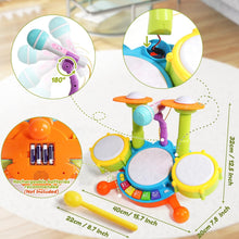 Kids Drum Kit - Toy for 1 Year Old Boys Drum Set Baby Musical Instruments Gifts for Boys Girls Toddlers Nursery Rhymes Electronic for Children Kid Toddler Toys for 1 2 Year Old Boys Girls