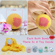 Bath Bomb Gift Set,with Surprise Toys Inside, Organic and All Natural Ingredients Bubble Bath Bombs Fizzes Spa Ideal Birthday Easter Christmas Gift for Boys & Girls (Boys)