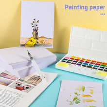 60 Sheets Watercolour Paper Bulk, 140 lb/300 GSM Cotton Cold Press Water Colour Paper for Students Adults Artists Drawing Painting Supplies Postcards, White, 5" x 7"