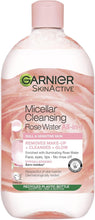 Garnier Micellar Rose Cleansing Water For Dull Skin, Glow Boosting Cleanser and Makeup Remover, Recognised By The British Skin Foundation, Use With Reusable Micellar Eco Pads, 700 ml