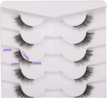 GMAGICTOBO Fluffy Half Lashes Wispy Short False Eyelashes Natural Look Cat Eye Lashes Pack 3D Criss-Crossed Lashes Strips 7 Pairs Multipack