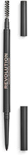 Makeup Revolution Precise Brow Pencil, Double-Ended, Ultra-Fine Pencil Tool, Includes Spoolie, Dark Brown