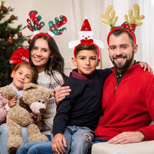 KEYIDO 6 Pack Christmas Headbands, Christmas Hat Snowman Christmas Tree Reindeer Antlers Christmas Headband Headwear Hairband for Adults Women Kids Xmas Costume Party Photos Booth