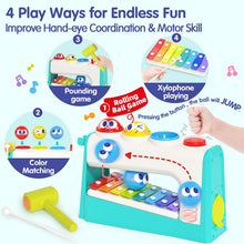 HOLA Toys for 1 Year Old Boys, Xylophone for 1 Year Old Boy Toys, Pounding Toddler Toys for 1 Year Old Girls Gifts, Baby Toys 12 Months with 3 Balls & Hammer, 1st Birthday Gifts for Girls Boy