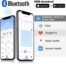 Bluetooth Body Fat Scales, INSMART Smart Digital Bathroom Weight Weighing Scales for Body Composition Analyzer with Smart APP, Body Composition Fitbit Scales for Fitness (ST/LB/KG) (Black)