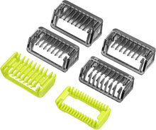 Guide Comb Attachments for Philips One Blade & OneBlade Pro QP2724 QP2520 QP2530 QP2620 QP2630 QP6510 QP6520 Body Skin Face Hair Clippers Beard Trimmer Replacemen Kit Guards (6pcs)