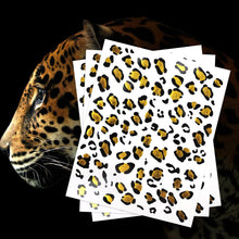 MFUOE 12 Sheets Temporary Leopard Tattoo Stickers Leopard Print Tattoo Stickers Halloween Makeup Removable Temporary Tattoo for Leopard Costume Accessories Makeup Props