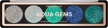 Profusion Cosmetics Aqua Gems 5 Shade Glitter Eyeshadow Palette, Multicolour