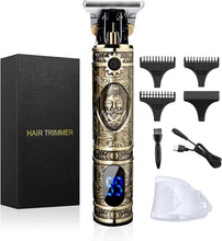 Hair Clippers Beard Trimmer for Men, Professional Cordless Hair Trimmer T-Bladeds Outliner Grooming Baldheaded Shaver with 1500mAh Battery and 180 Mins Working Time Gifts for Men