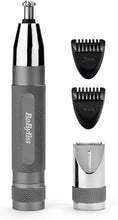 BaByliss Super-X Metal Nose Trimmer, Ear and Eyebrow Hair Trimmer, robust metal housing, smooth safe cutting