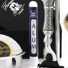 Haryali London 3 Edge Razor With Silver Tip Badger Hair Shaving Brush, Stainless Steel Stand and Alum Stick Perfect Shaving Kit For Men