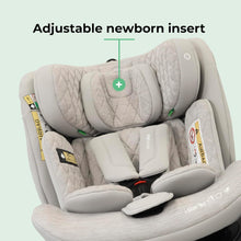 My Babiie i-Size 360 Spin Baby Car Seat  Top Tether, ISOFIX, Birth to 12yrs (40-150cm), R129, ERF, Group 0+/1/2/3, Rotating 360 Swivel, MBCSSPINTT - Grey Melange